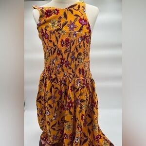 BINPAW Girls Mustard Floral Jumpsuits